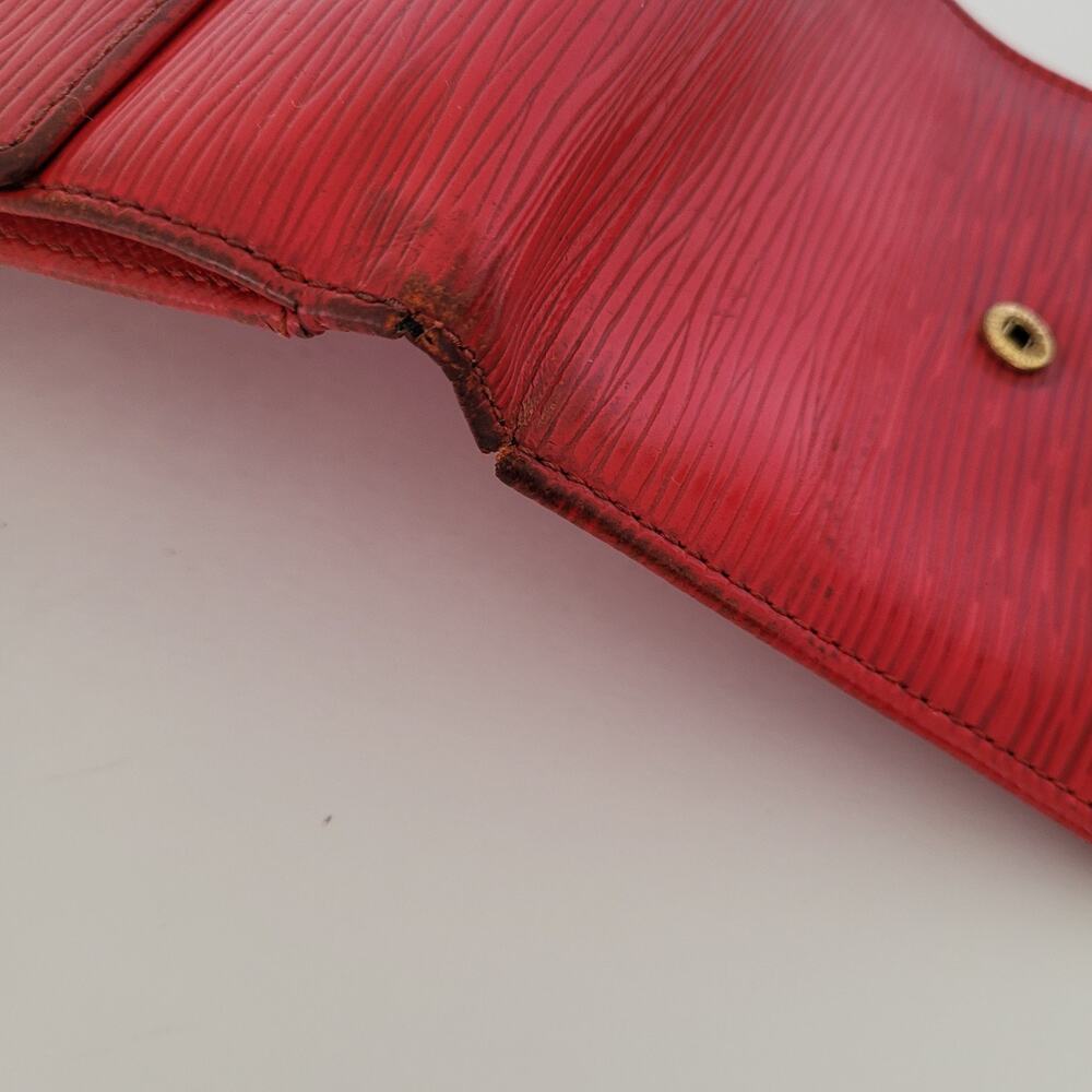 Louis Vuitton Vintage‎ 2002 Epi Leather Wallet Red Medium Trifold Elise Retro - Picture 9 of 16